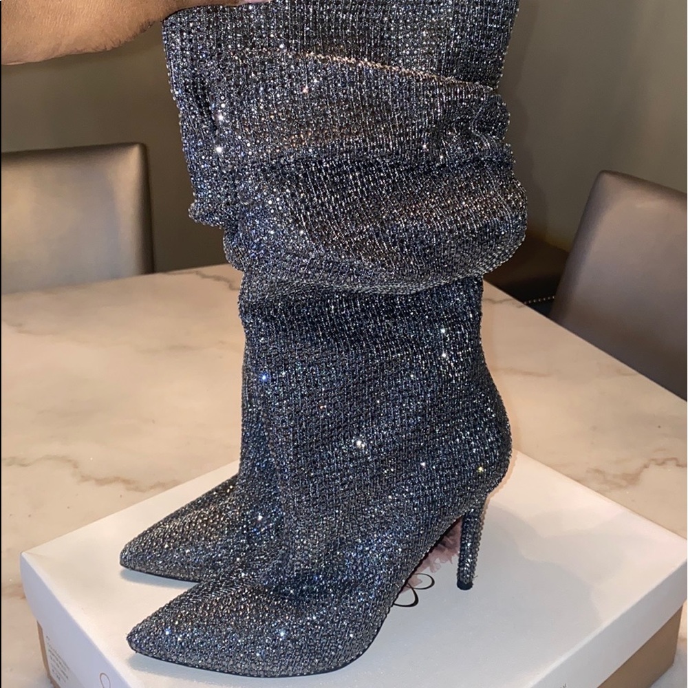 Fabulous Jessica Simpson Rhinestone Boots. Great statement piece to any outfit.